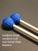 3 pairs medium head, medium soft marimba/vibes beaters