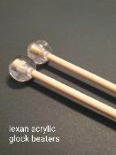 4 pairs Lexan acrylic glockenspiel beaters, maple shaft