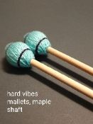 4 pairs hard vibraphone mallets, maple shaft