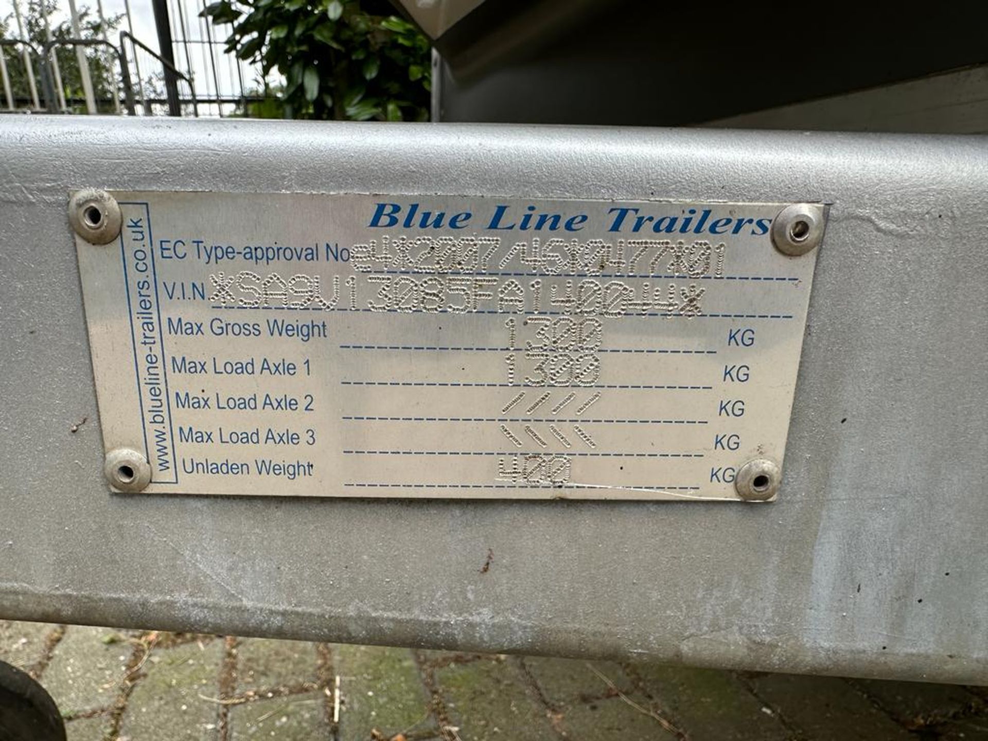 8x5ft Blueline Box Trailer *NO VAT* - Image 8 of 8