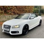 2010 AUDI S5 V6T QUATTRO AUTO WHITE CONVERTIBLE - PARKING SENSORS - SAT NAV - 2 KEYS *NO VAT*