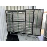 Unused 7ft, 35 Drawer Stainless Steel Work Bench