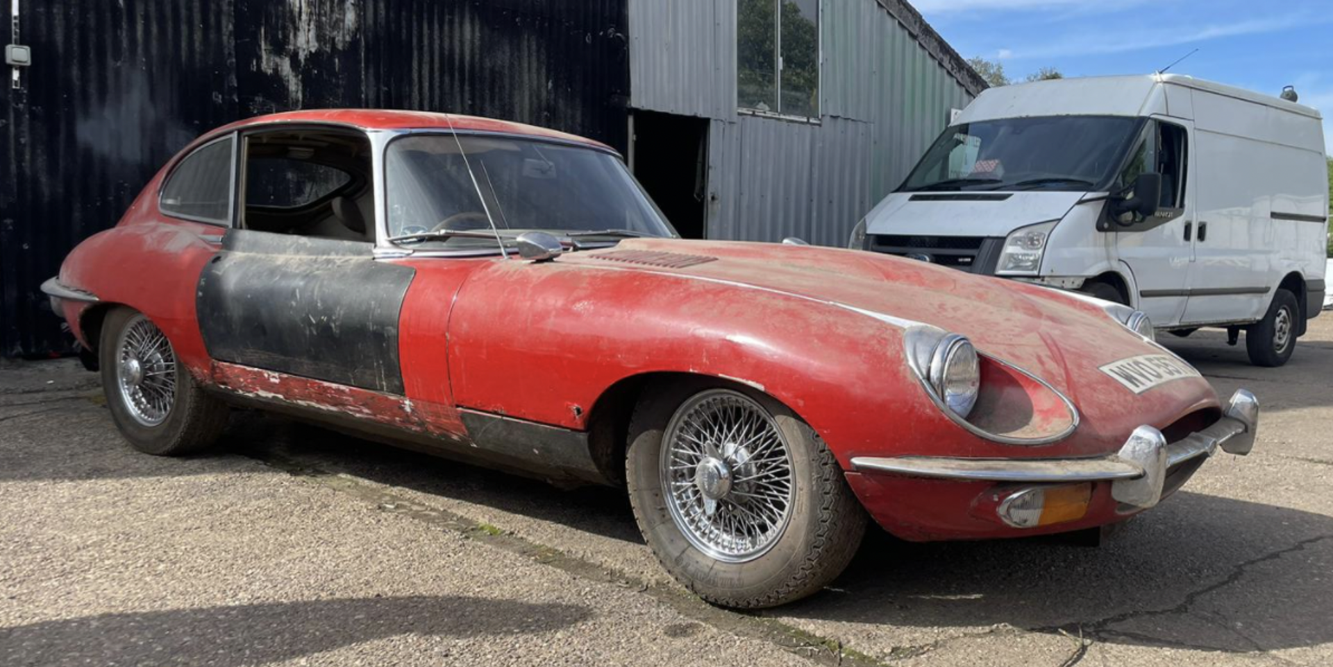 Jaguar E-Type barn find - starts runs and drives