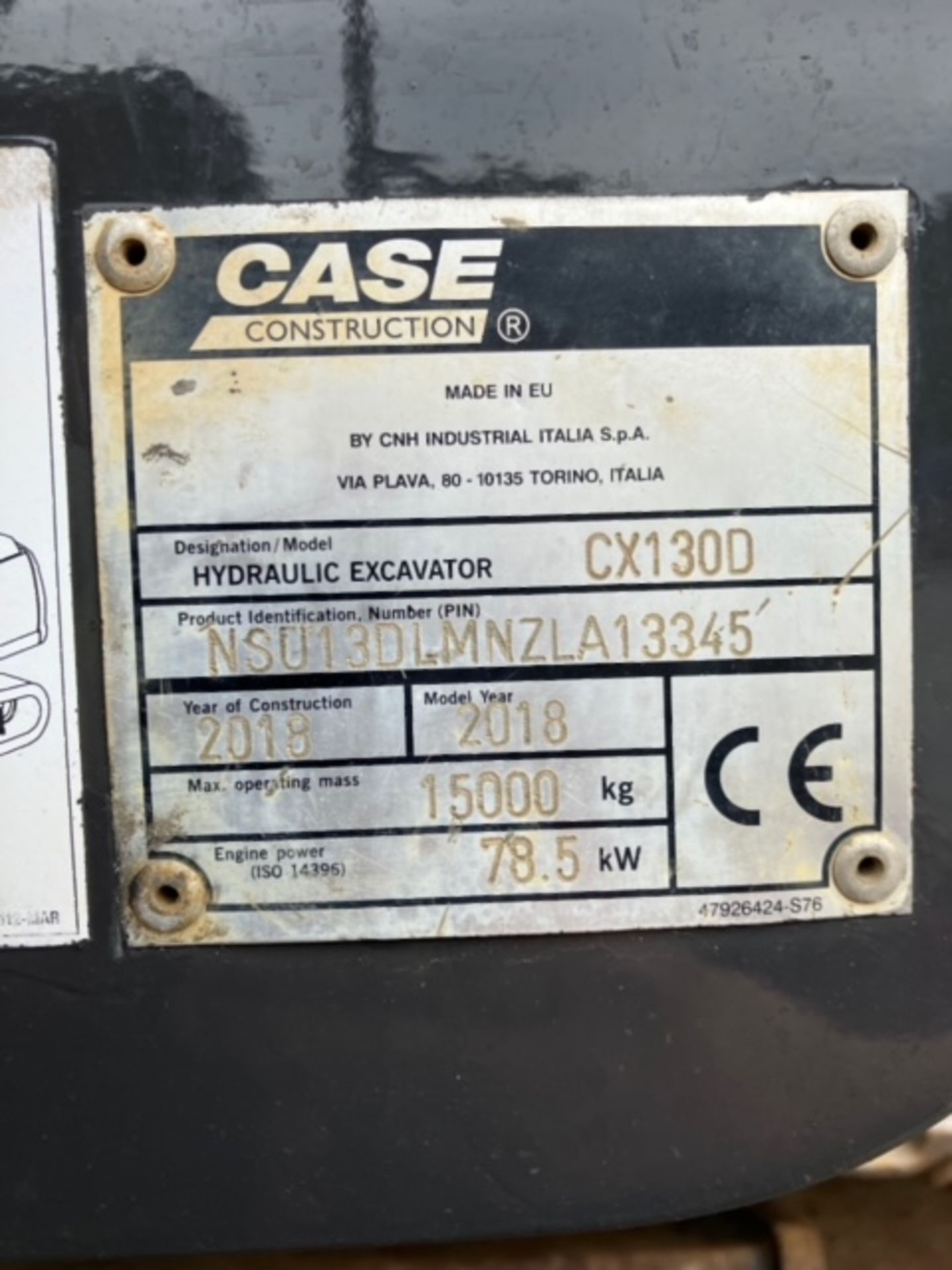 2018 Case Cx 130D EXCAVATOR - Image 25 of 25