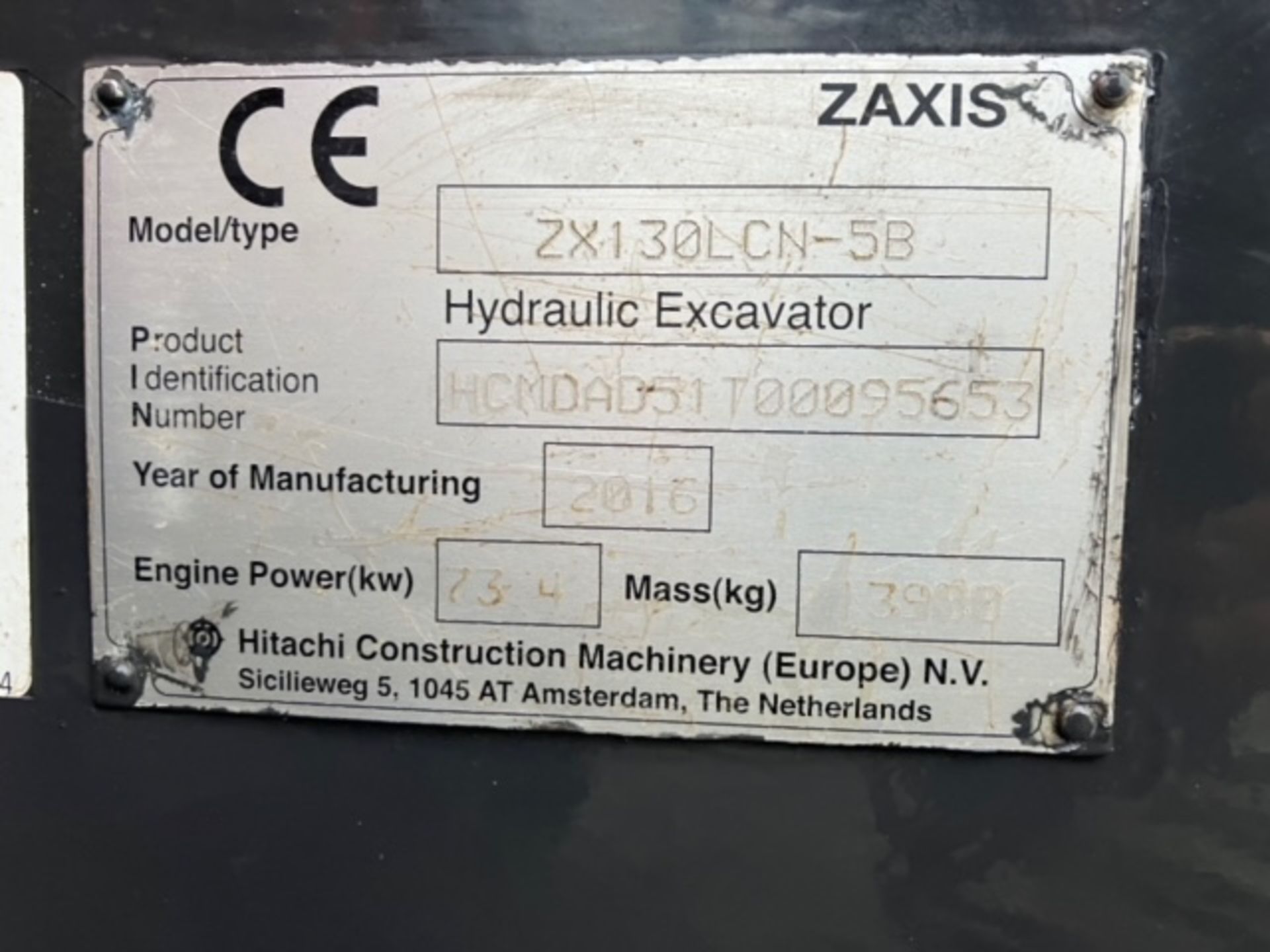 2016 Zaxis Zx 130/5 EXCAVATOR - Image 24 of 24