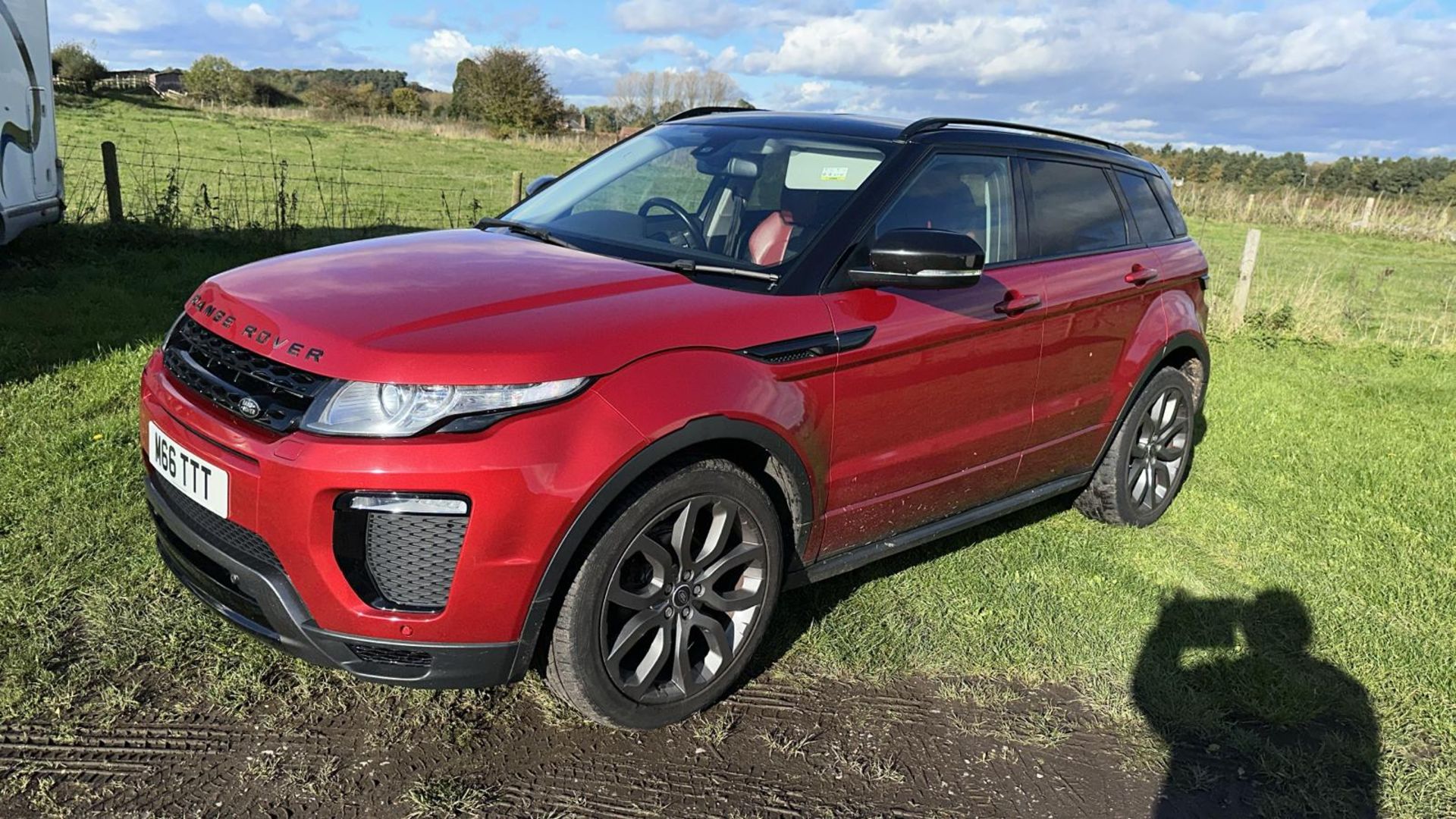 2013 LAND ROVER RANGE ROVER EVOQUE DYNAMICSD4A RED SUV ESTATE *NO VAT* - Image 3 of 13