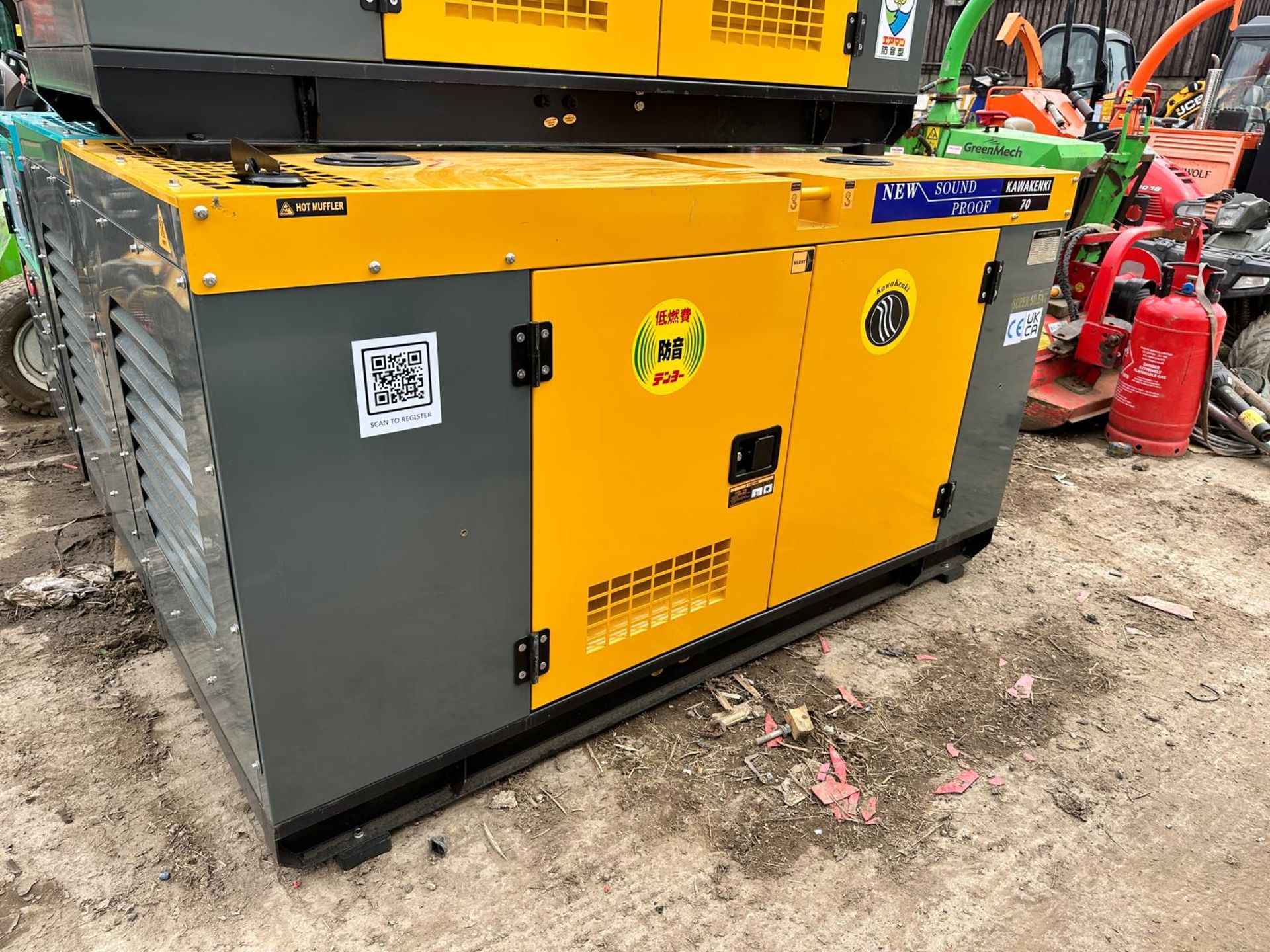 NEW/UNUSED KAWAKENKI 70KVA DIESEL SOUND PROOF GENERATOR *PLUS VAT* - Image 2 of 12