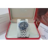 OMEGA SEAMASTER PROFESSIONAL 300m James Bond Navy Blue Wave Dial Swiss Mens Watch