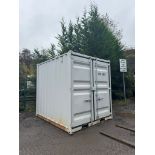 9ft OFFICE CONTAINER SIDE WINDOW SDIE DOOR AND TWO FRONT DOORS *PLUS VAT*