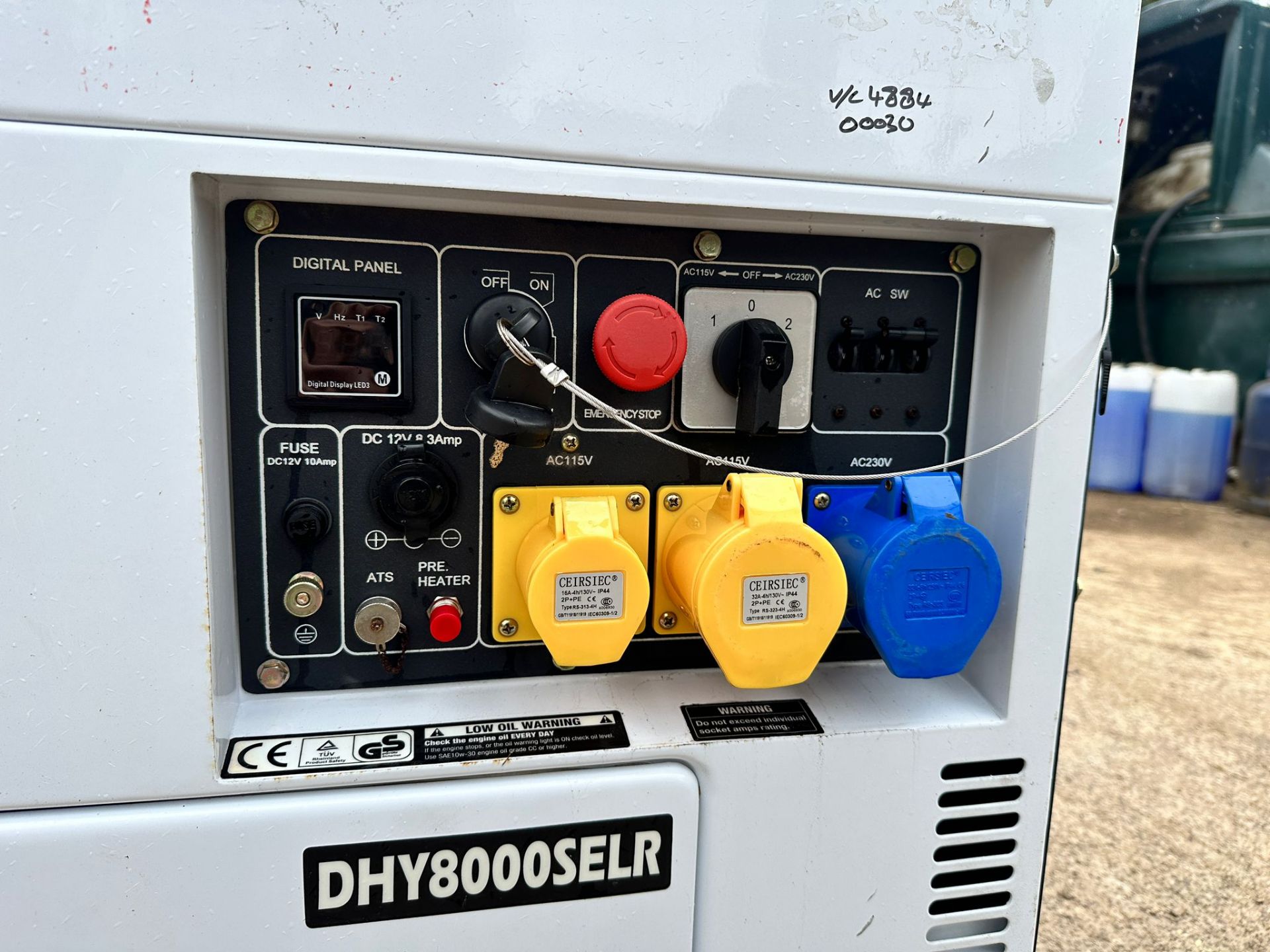 2014 HYUNDAI DHY8000SELR DIESEL GENERATOR *PLUS VAT* - Image 7 of 7