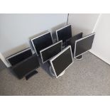 8x Broken LCD Monitors, Varying Manufacturers, No Reserve *NO VAT*