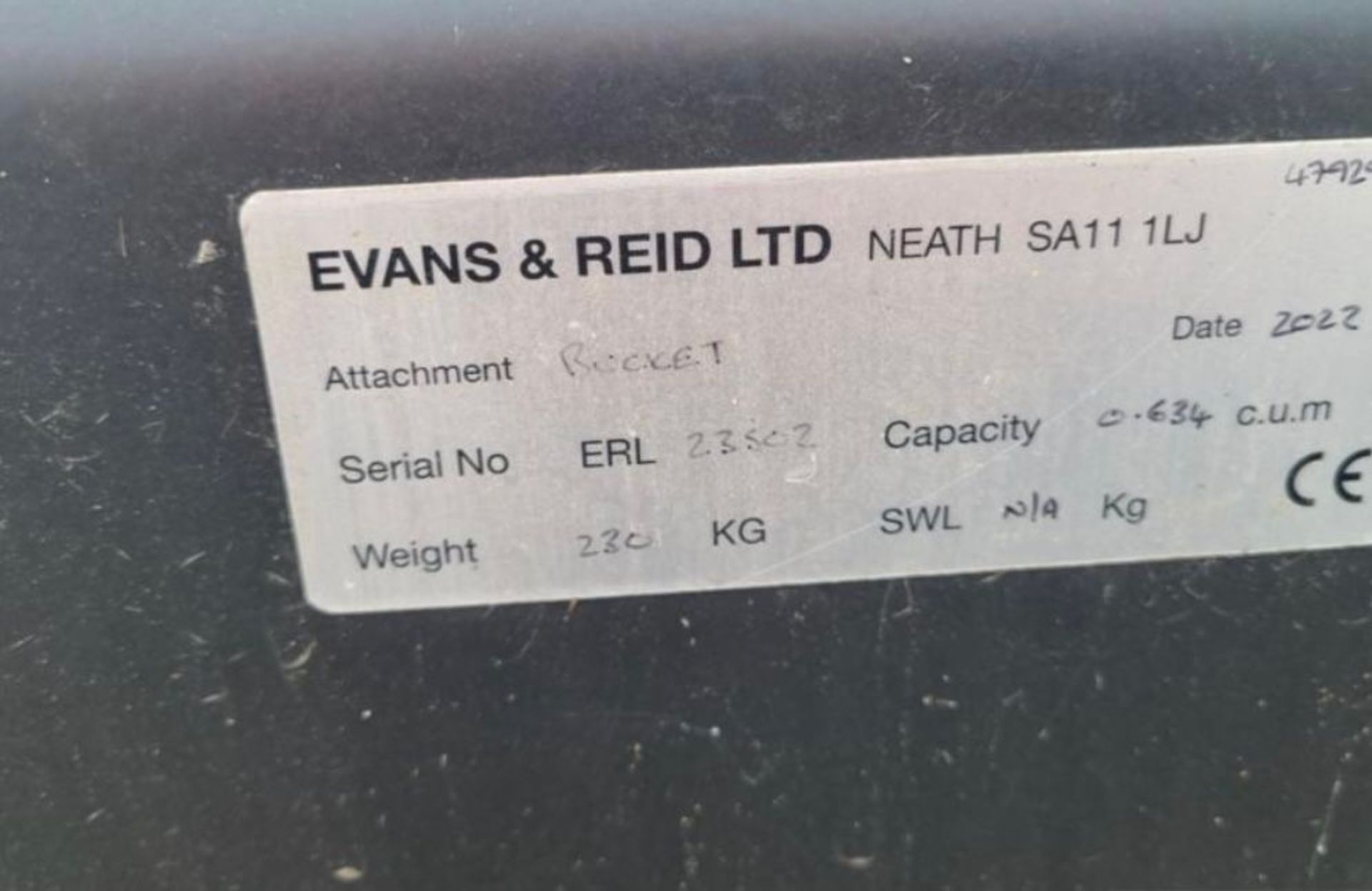 NEW/UNUSED 2022 EVANS & REID 56” BUCKET *PLUS VAT* - Image 8 of 8