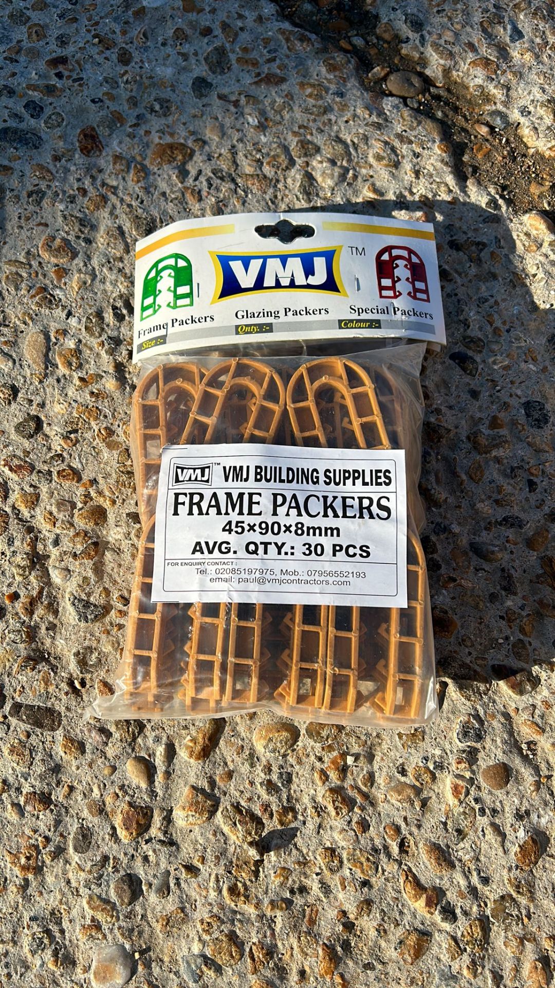 1 Box of Frame Packers, 8mm 45×90
