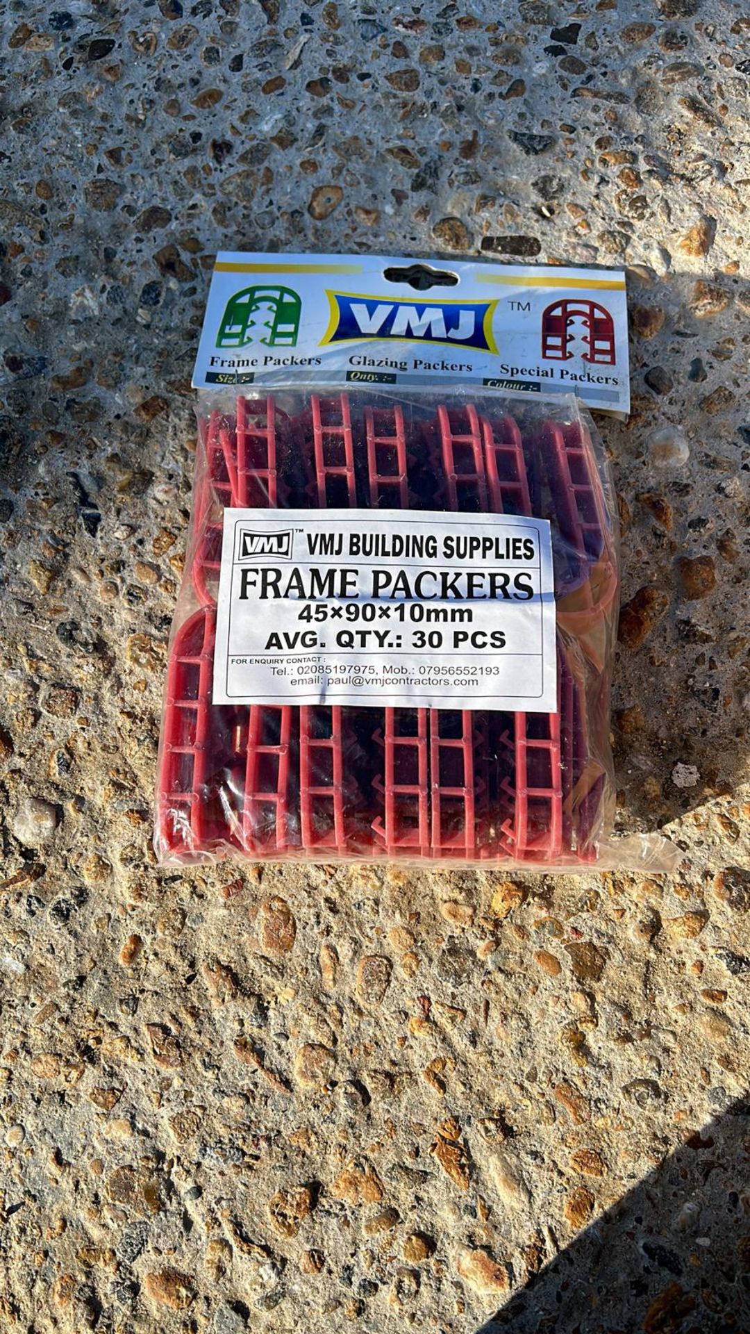 1 Box of Frame Packers, 10mm 45×90