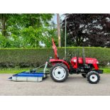 Siromer 204E 20HP 4WD Compact Tractor With 5FT Beaco Grass Topper - 68 Plate """"PLUS VAT""""