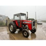 MASSEY FERGUSON 590 75hp TRACTOR, RUNS AND DRIVES, ROAD REGISTERED, CABBED, 2 SPOOLS