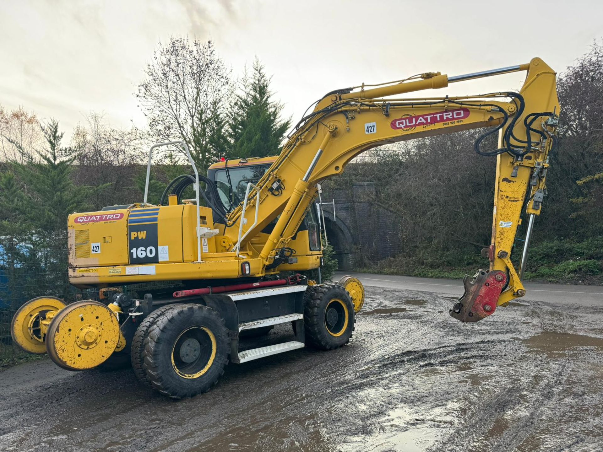 KOMATSU PW160ES-7K 4WD WHEELED EXCAVATOR C/W QUICK HITCH & RAILWAY GEAR *PLUS VAT* - Image 6 of 22