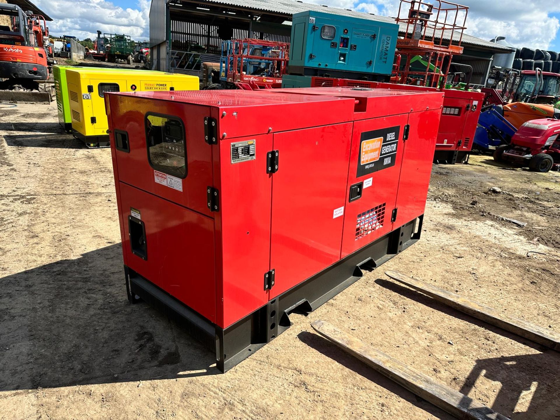 NEW/UNUSED 80KVA DIESEL SILENT GENERATOR *PLUS VAT*