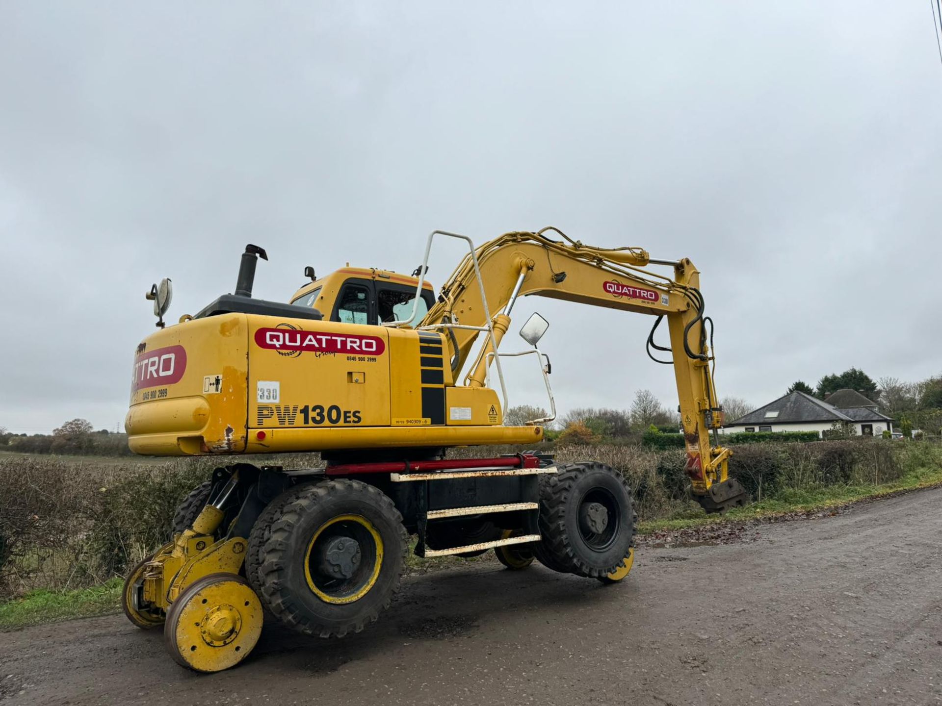 KOMATSU PW130ES-6K 4WD WHEELED EXCAVATOR C/W QUICK HITCH & RAILWAY GEAR *PLUS VAT* - Image 9 of 16