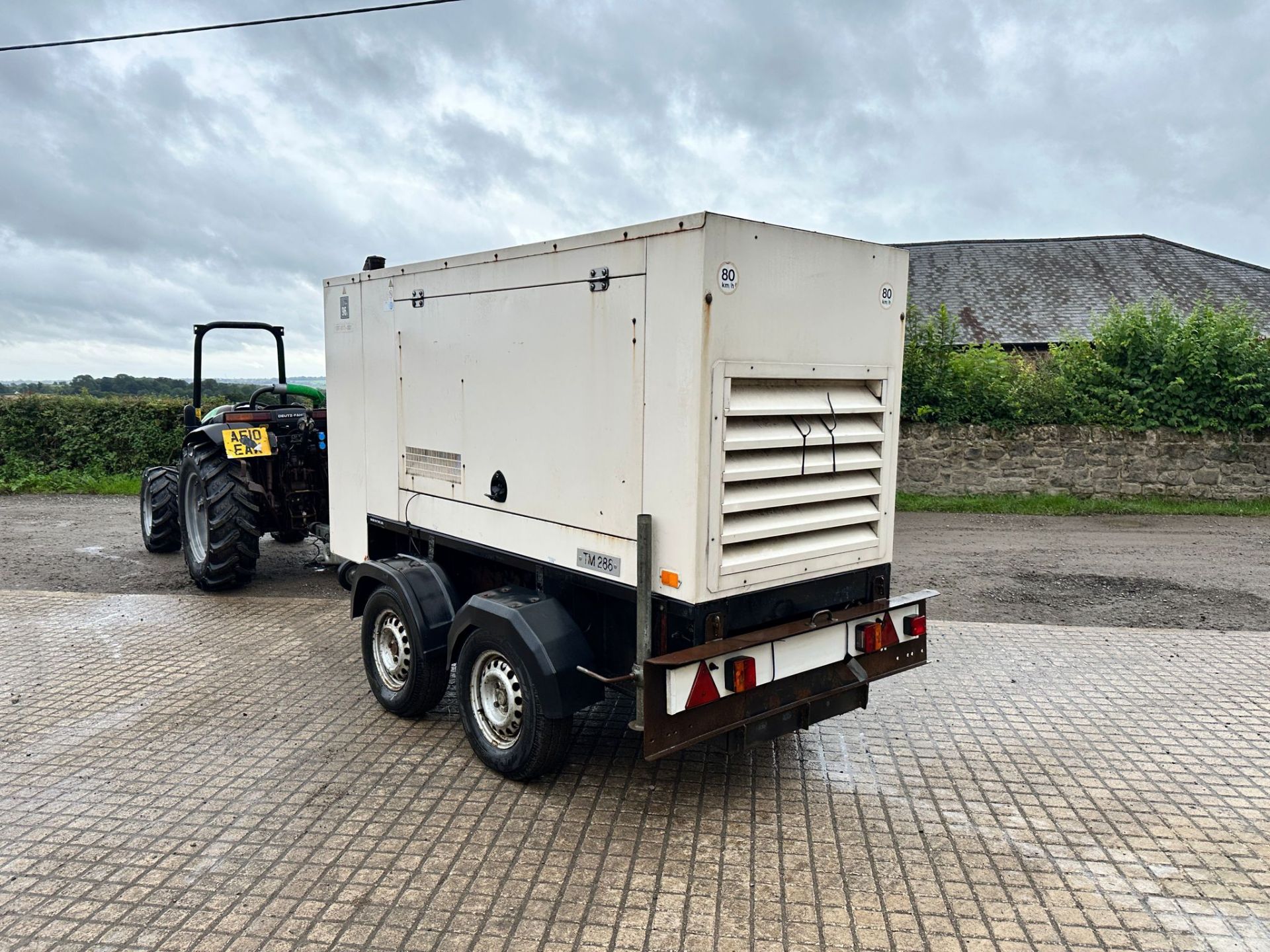 F.G.WILSON P75P1 75KVA DIESEL TWIN AXLE TOWBEHIND GENERATOR *PLUS VAT* - Image 3 of 16