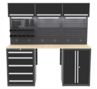 BRAND NEW Black Series Workshop/Garage Cabinets  width 2250mm height 2025mm depth 550mm Consists