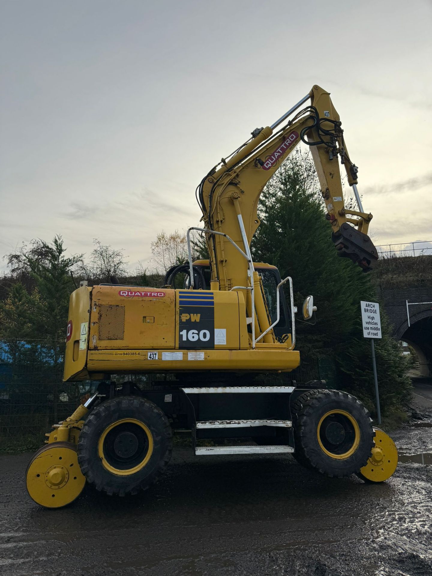 KOMATSU PW160ES-7K 4WD WHEELED EXCAVATOR C/W QUICK HITCH & RAILWAY GEAR *PLUS VAT* - Image 10 of 22