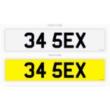 PRIVATE REGISTRATION "34 5EX" *PLUS VAT*