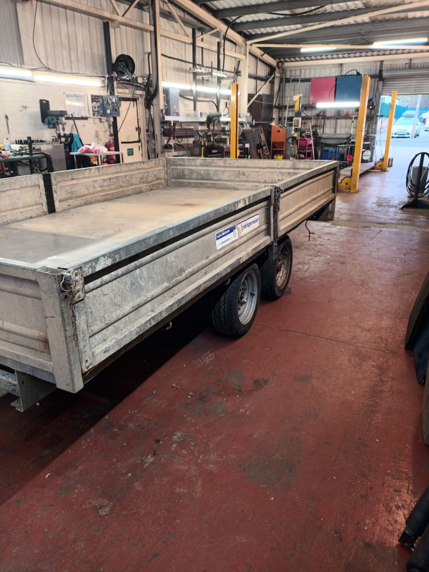 INDESPENSION FLATBED DROPSIDE TRAILER 6'5 x 12' *NO VAT* - Image 3 of 11