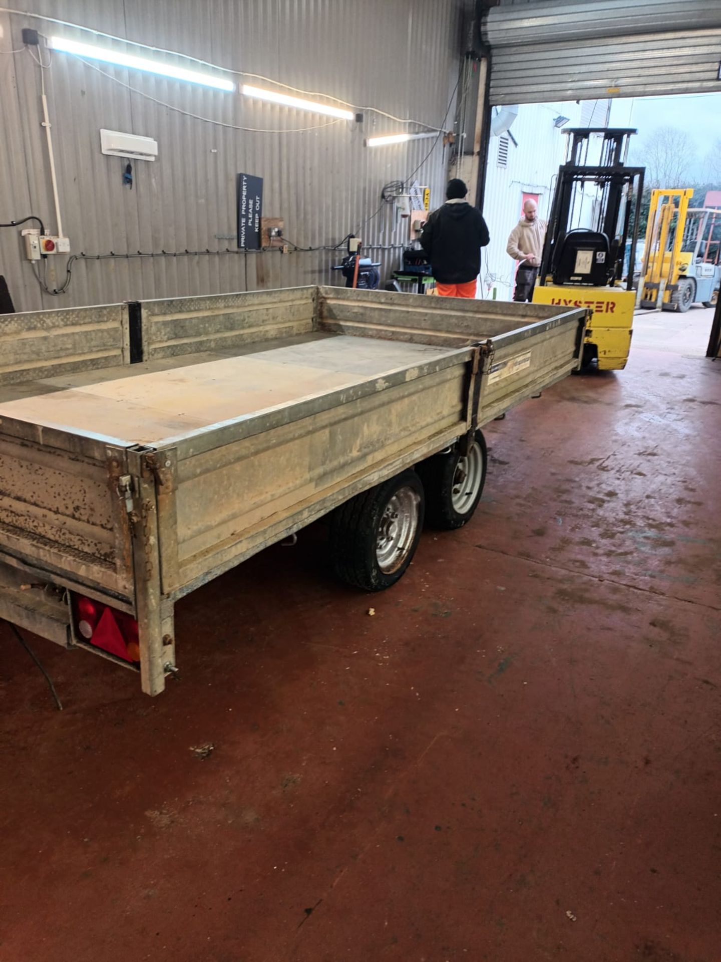 INDESPENSION FLATBED DROPSIDE TRAILER 6'5 x 12' *NO VAT* - Image 4 of 11