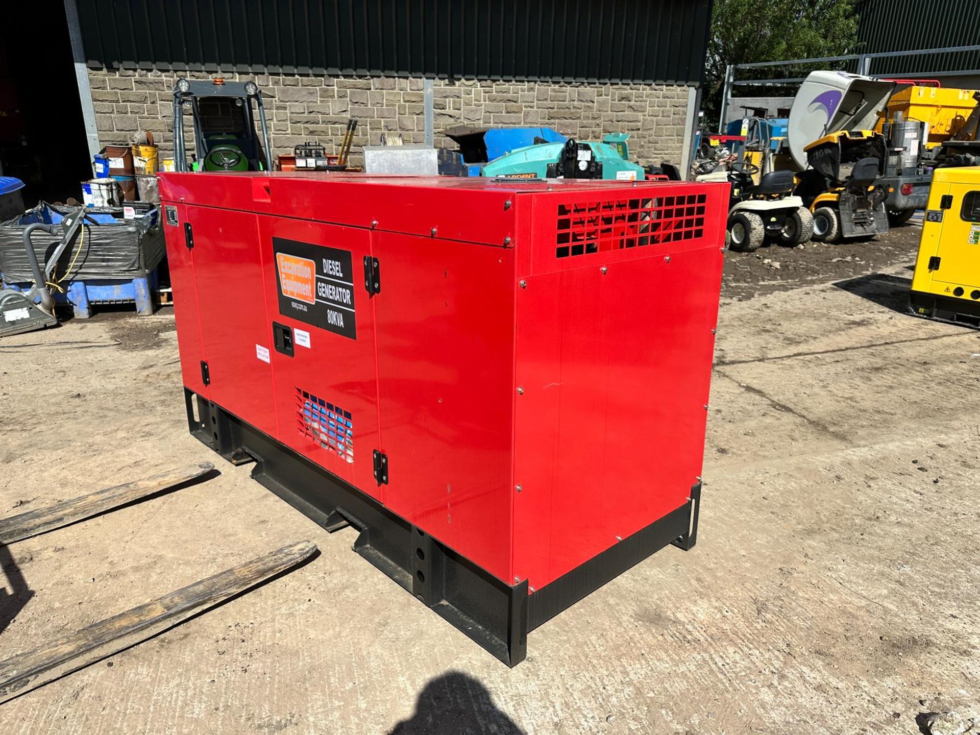 NEW/UNUSED 80KVA DIESEL SILENT GENERATOR *PLUS VAT* - Image 4 of 12