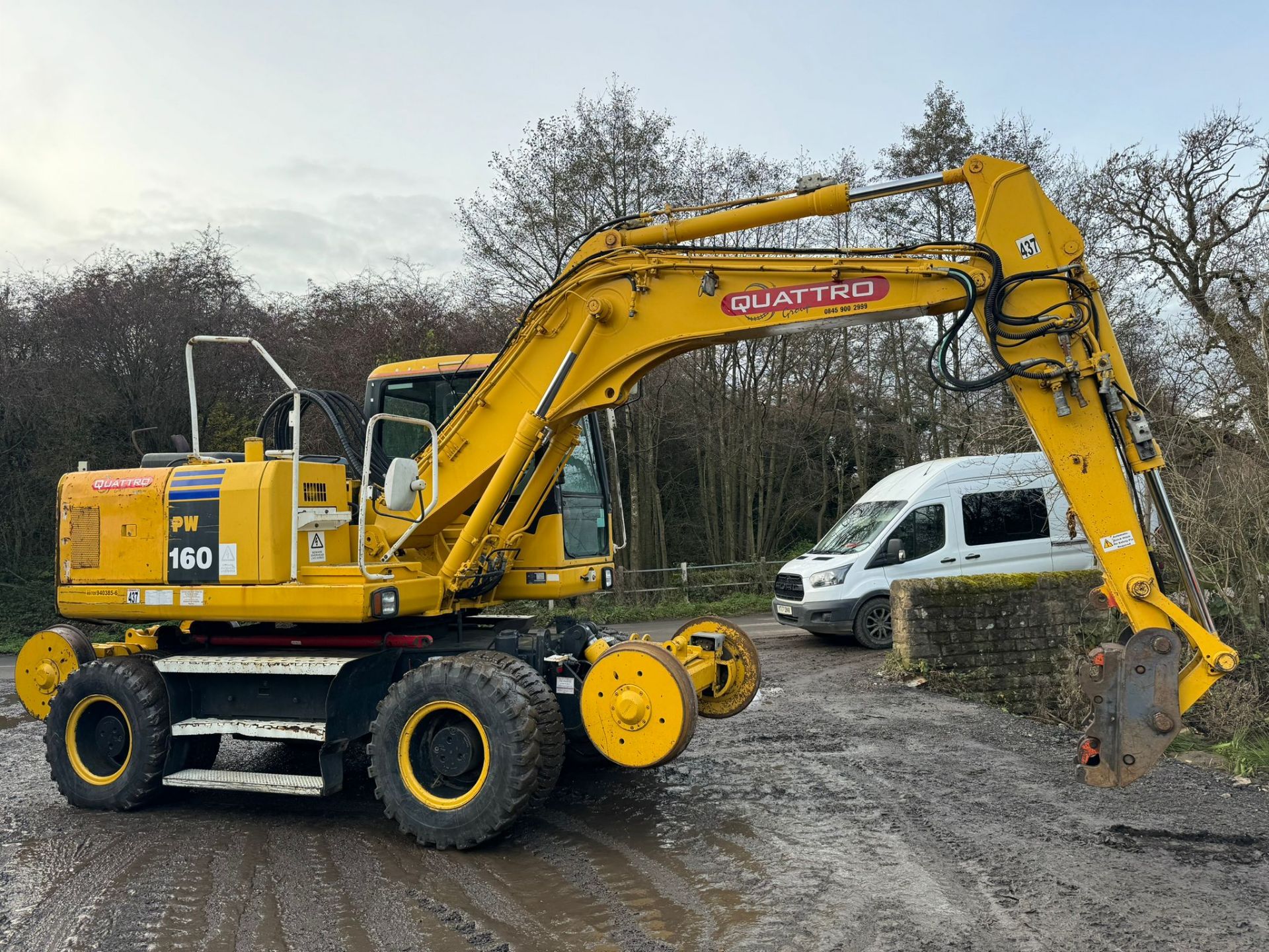 KOMATSU PW160ES-7K 4WD WHEELED EXCAVATOR C/W QUICK HITCH & RAILWAY GEAR *PLUS VAT* - Image 8 of 22