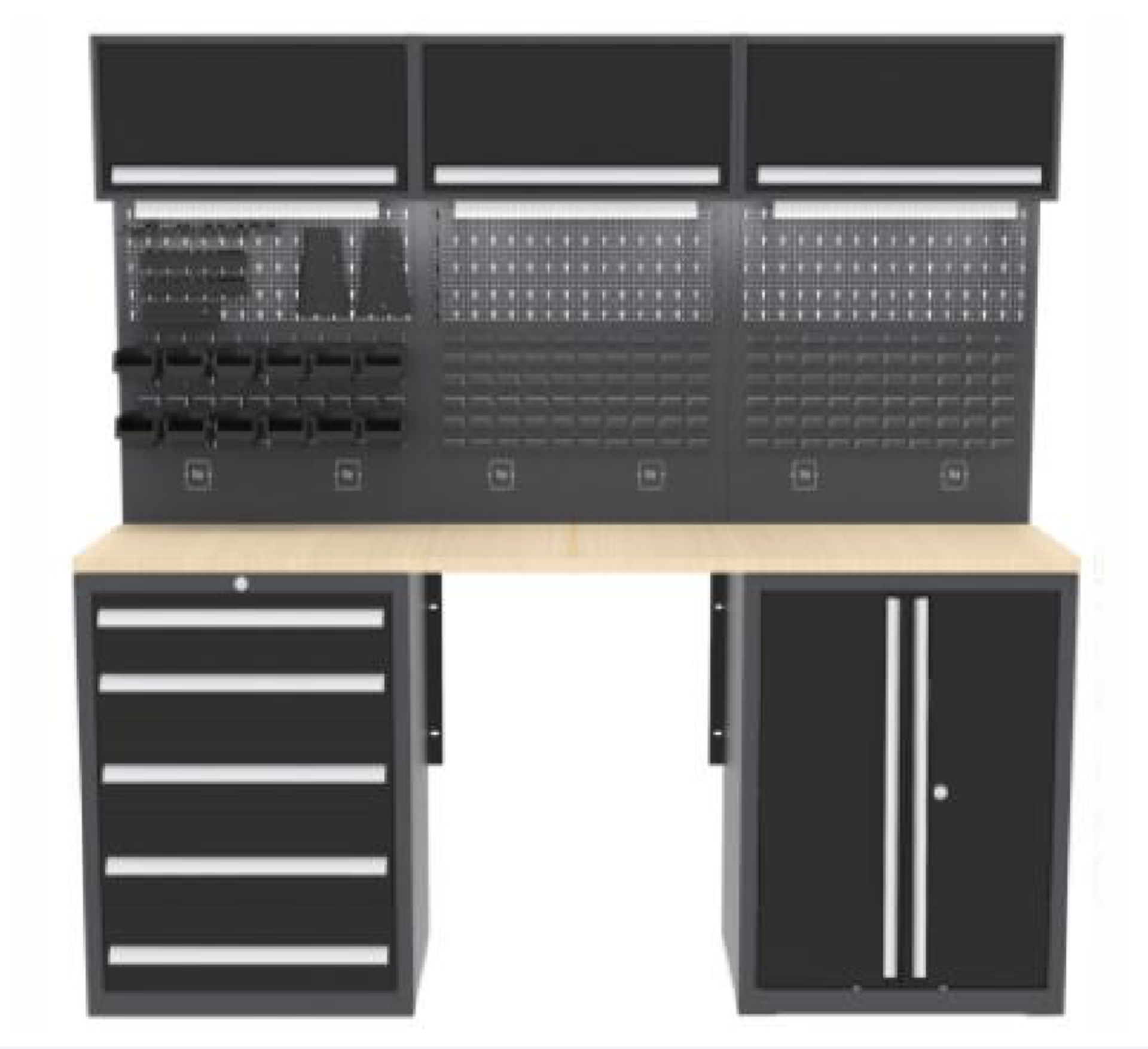 BRAND NEW Black Series Workshop/Garage CabinetsÊ width 2250mm height 2025mm depth 550mm Consists