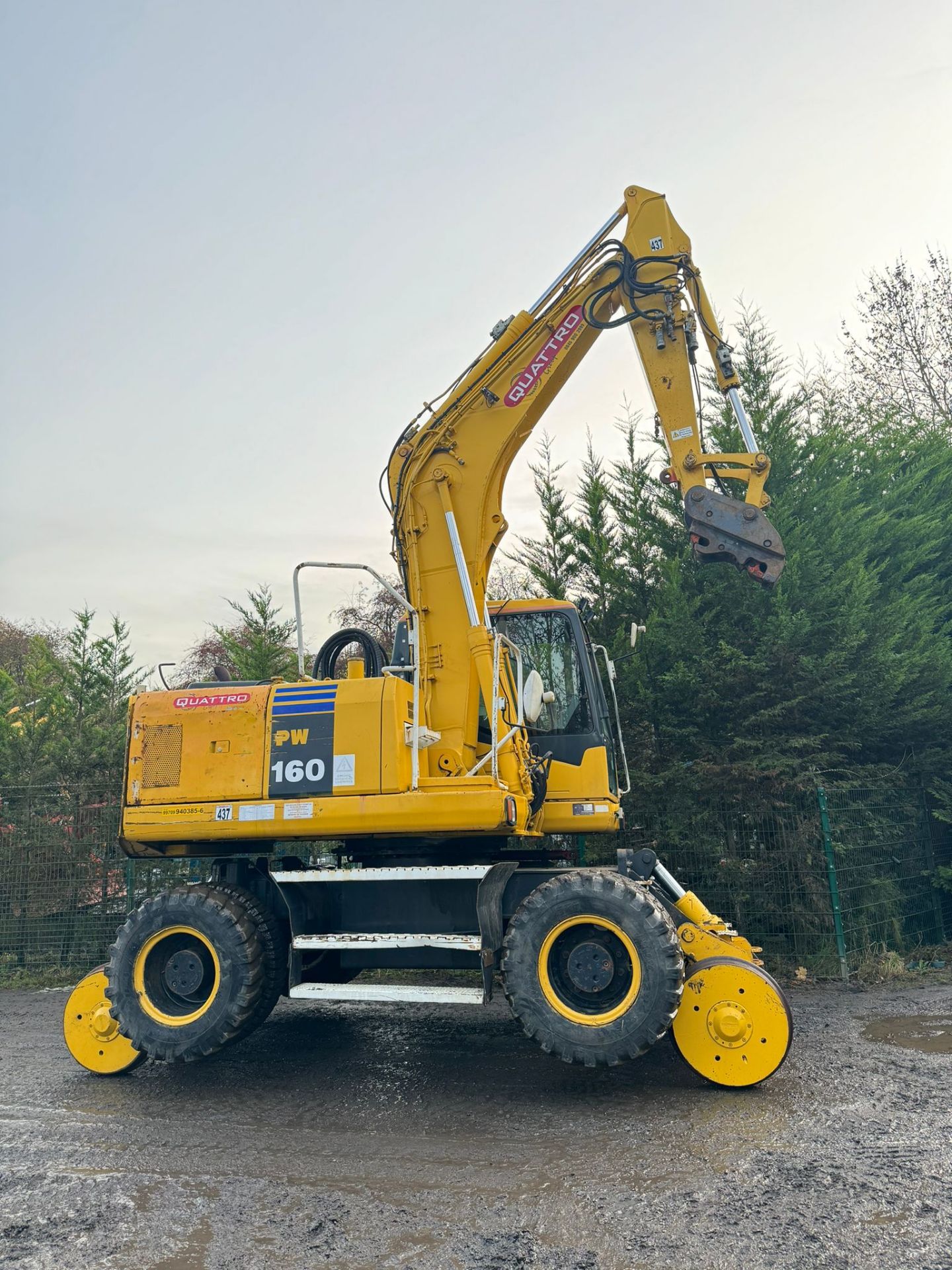 KOMATSU PW160ES-7K 4WD WHEELED EXCAVATOR C/W QUICK HITCH & RAILWAY GEAR *PLUS VAT* - Image 9 of 22