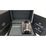 TAG HEUER MONACO MENS BLACK WATCH WITH BOX & GUARANTEE CARD NO VAT