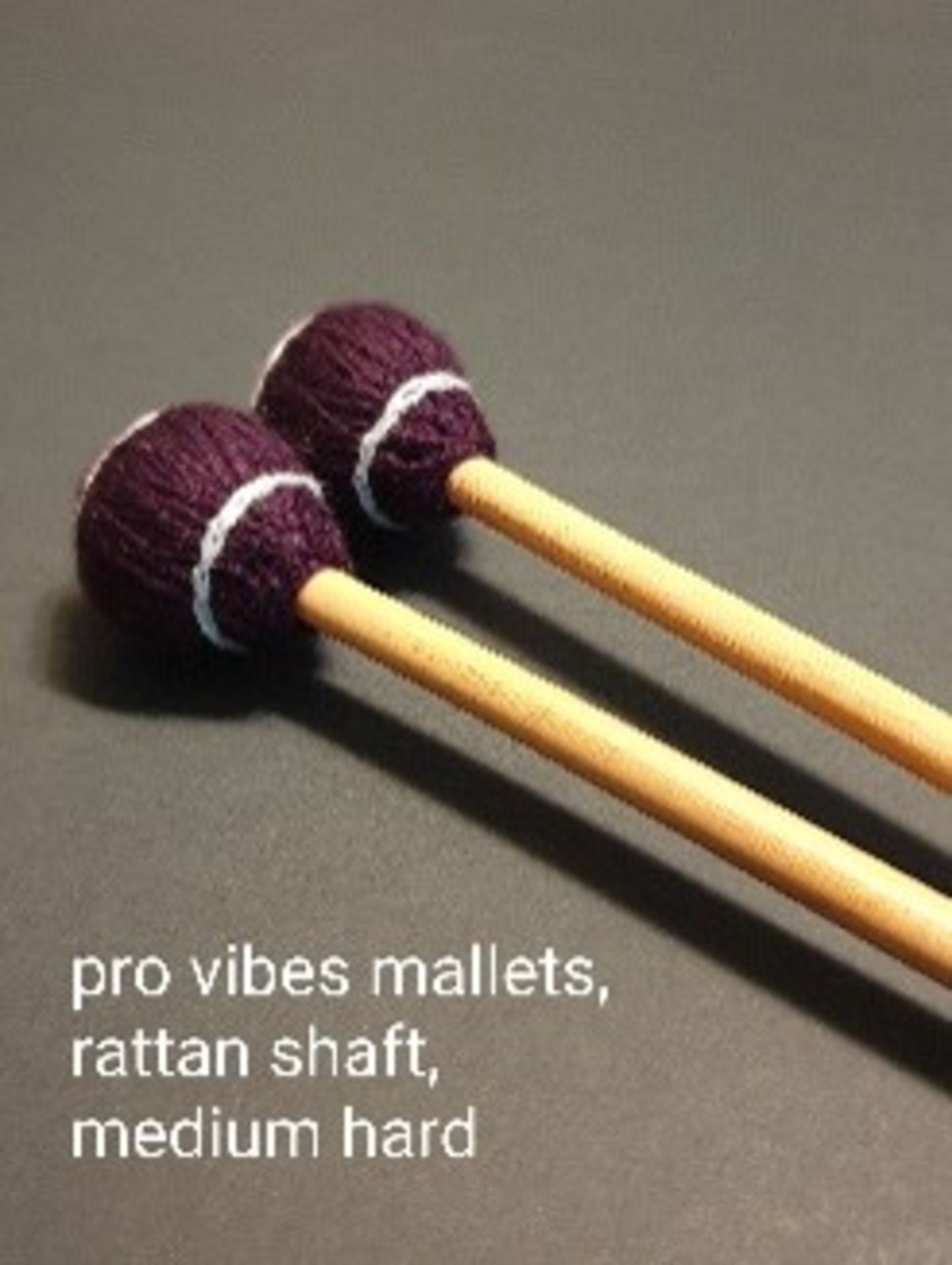 4 pairs professional vibraphone mallets, rattan shaft, medium hard head