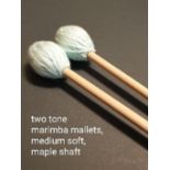 4 pairs, two tone marimba mallets, medium soft head, maple shaft