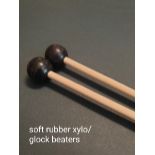 4 pairs soft rubber xylo/glock beaters, maple shaft