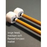 4 pairs professional flannel head timpani mallets, medium soft, silicone grips