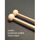 8 pairs student xylophone beaters, maple head and maple shaft