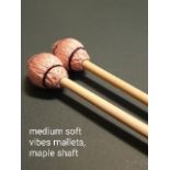 4 pairs medium soft head vibraphone mallets, maple shaft