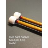 4 pairs professional flannel head timpani mallets, bamboo shaft, silicone grips