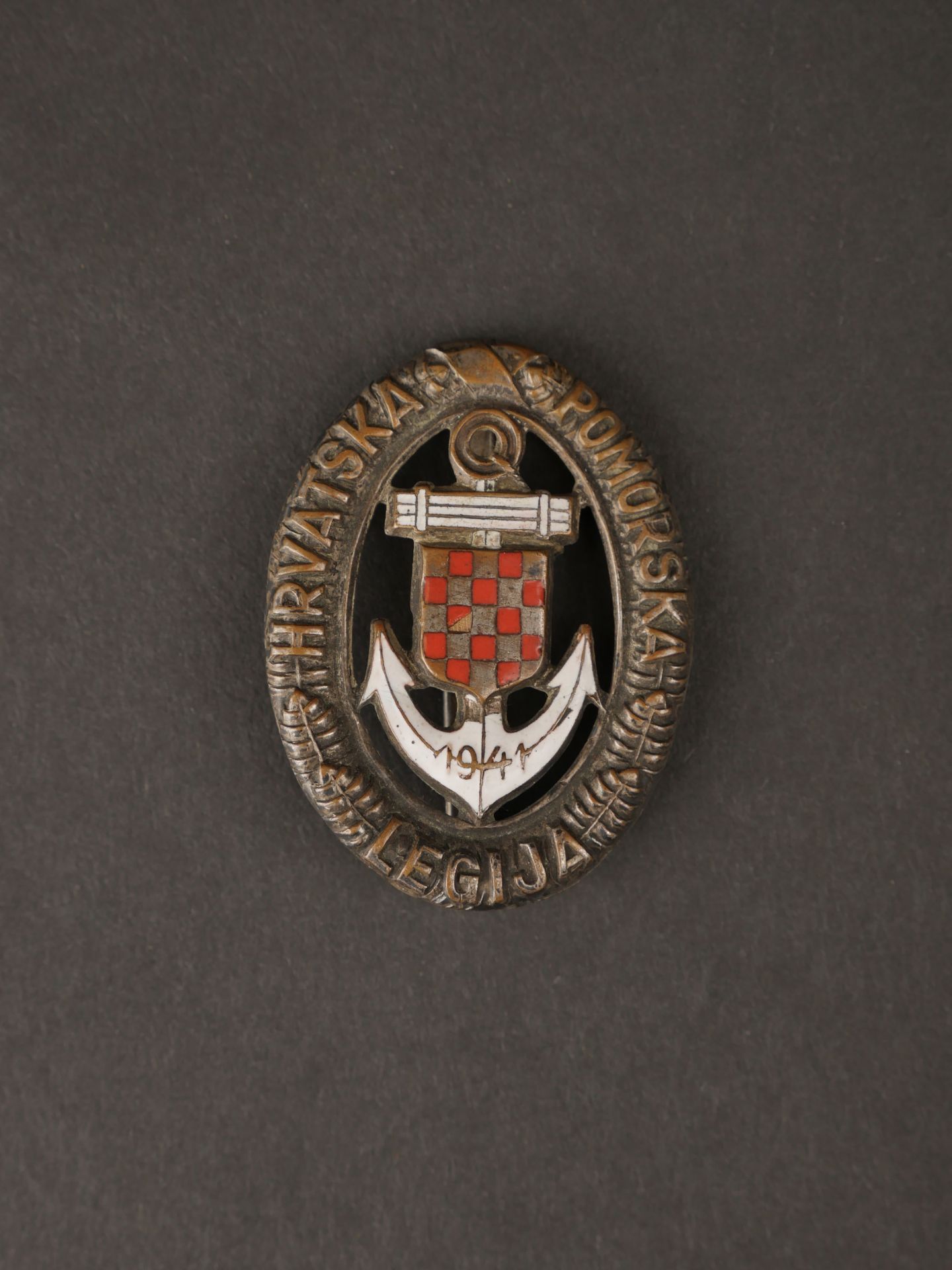 Badge de la legion navale croate.Badge of the Croatian Naval Legion. - Image 3 of 4