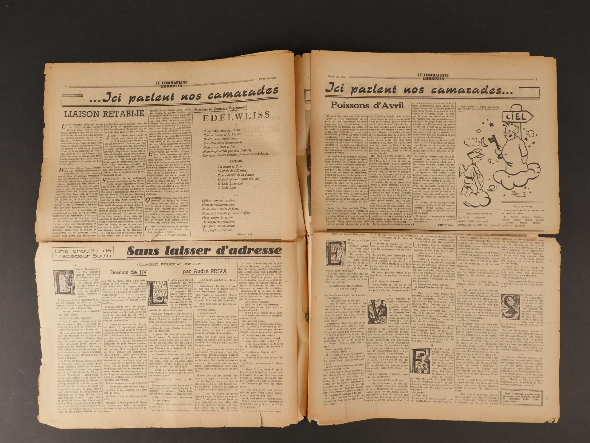 Journal le Combattant Europeen. Newspapers The European Fighter. - Image 5 of 5