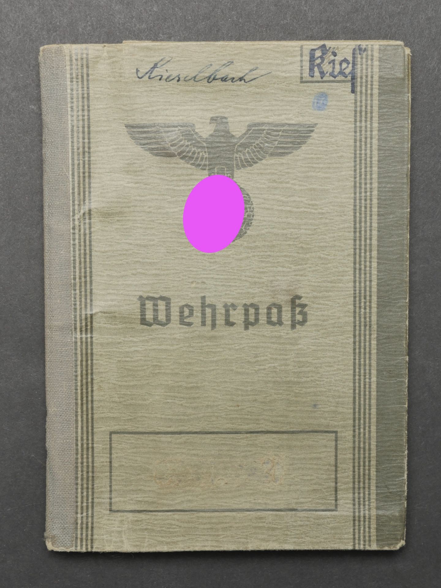 Wehrpass Allemand. German Wehrpass.  - Image 3 of 5