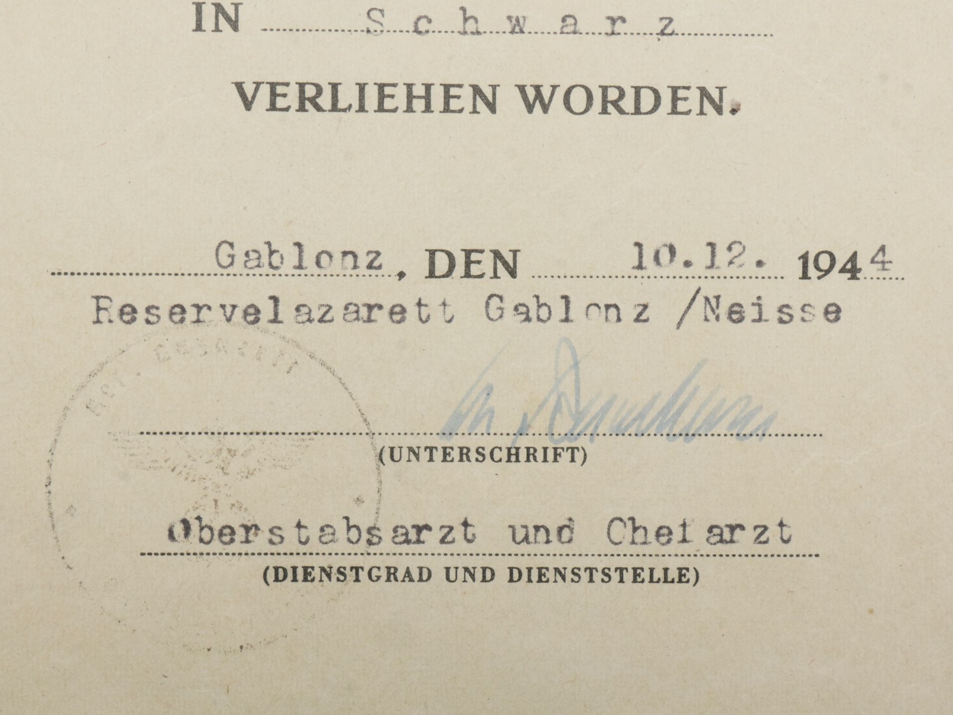 Diplome des blesses parachutiste. Diploma of the wounded parachutist. - Image 4 of 5