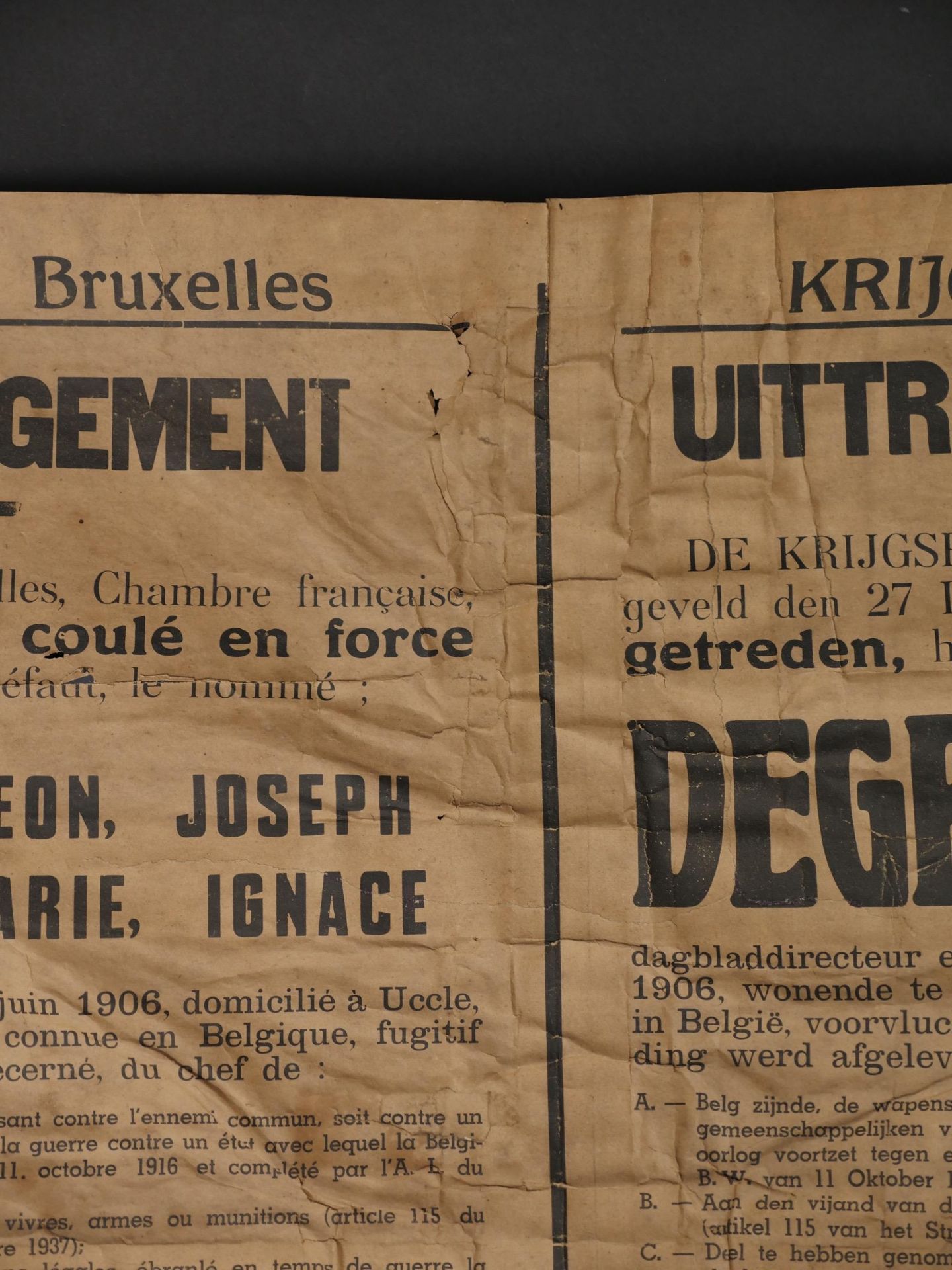 Affiche Extrait du Conseil de guerre de Leon Degrelle. Poster Extract from the War Council of Leon D - Image 4 of 5