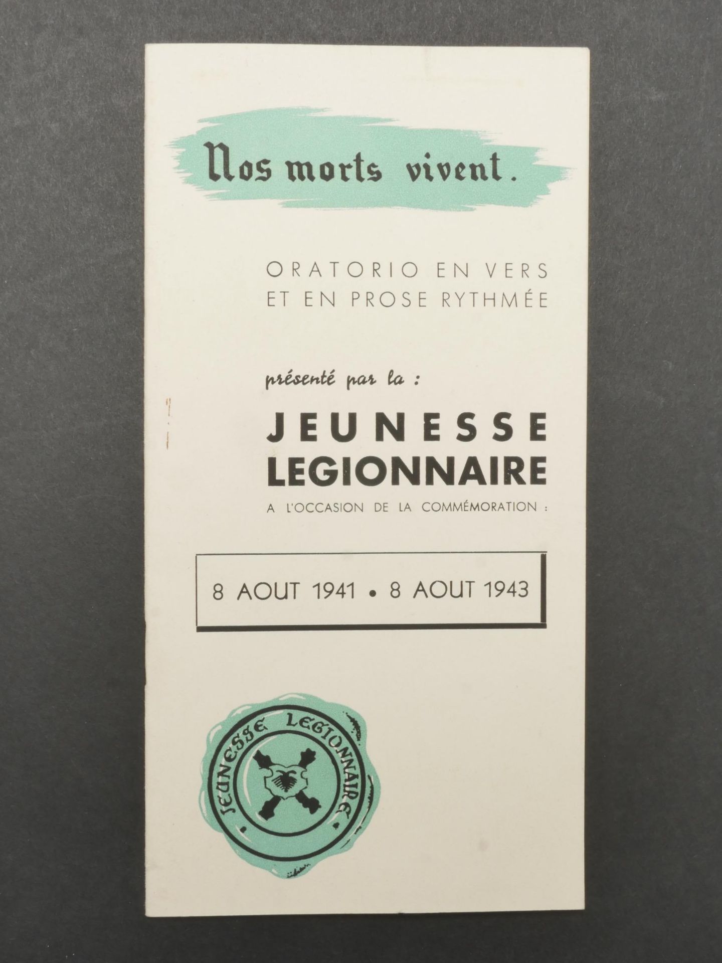 Brochure Jeunesse Legionnaire. Youth Legionnaire brochure.