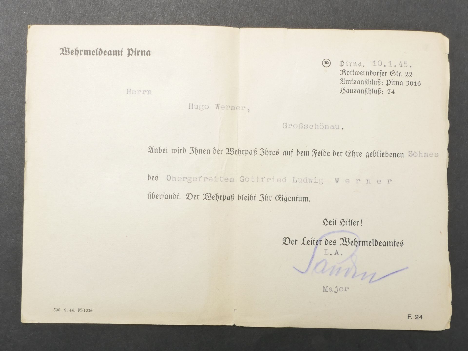 Wehrpass Allemand. German Wehrpass. - Image 4 of 5