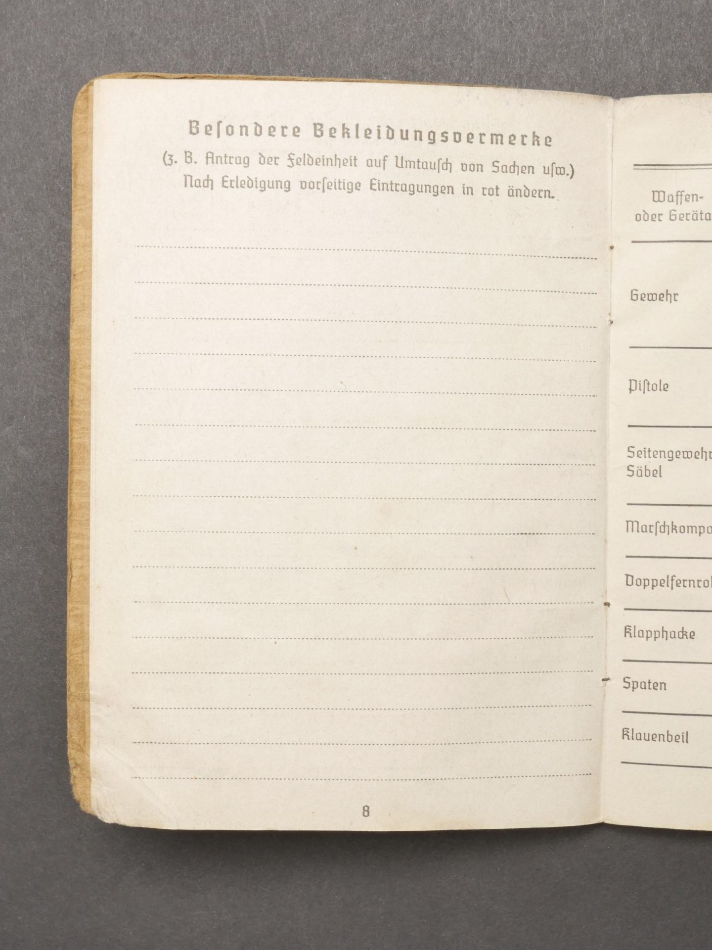 Soldbuch Grossdeutschland. Grossdeutschland soldbuch - Bild 4 aus 5