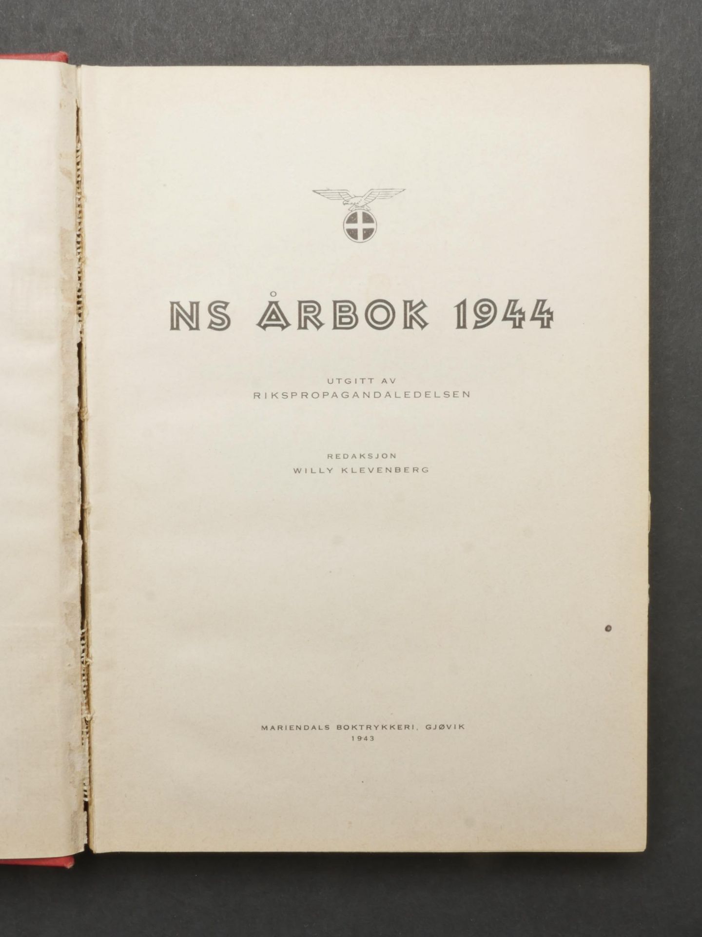 Annuaire NS Arbok 1944. NS Arbok yearbook 1944. - Image 2 of 5